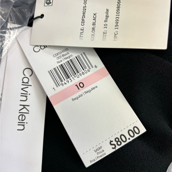 New! Calvin Klein illusion mesh bow front girls formal black dress - Picture 8 of 9